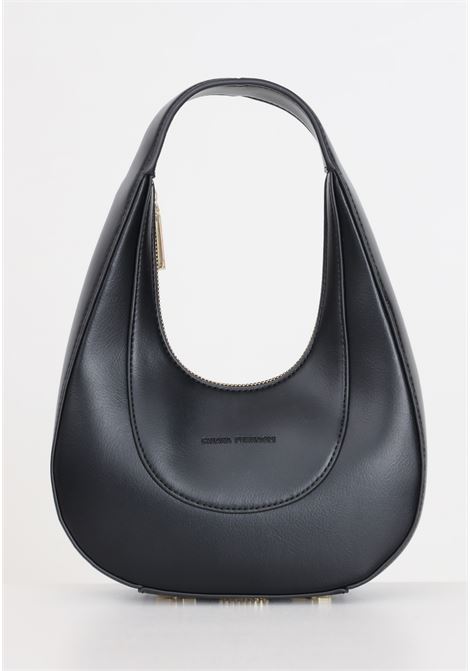 Black women's bag, elongated shape, pressed logo lettering CHIARA FERRAGNI | 76SB4BG1ZSA27899
